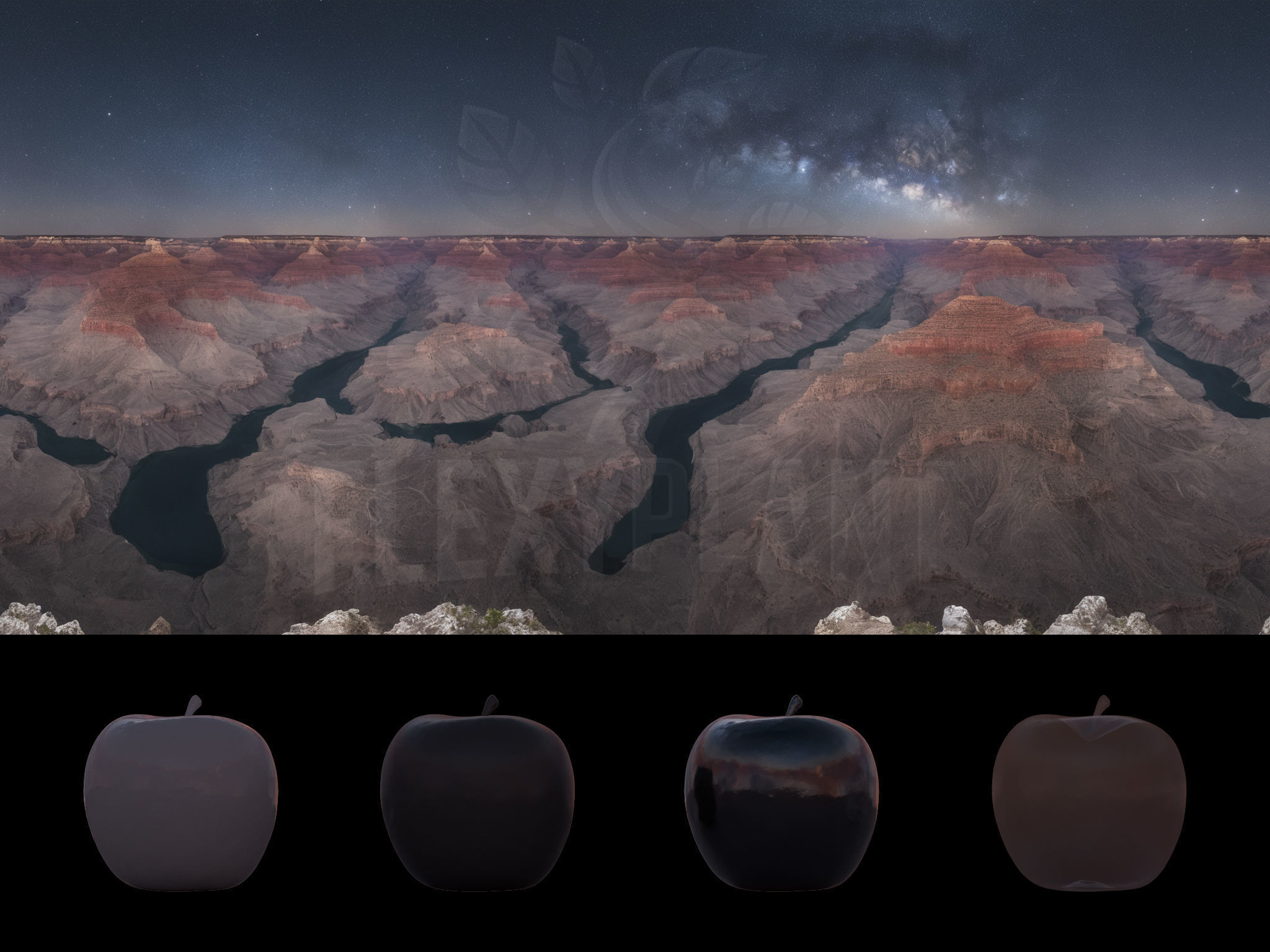 Realistic HDRI 24pcs 12k Grand Canyon Low-poly 3D model_24