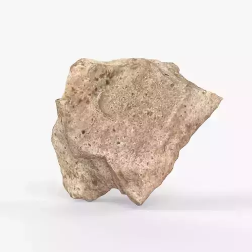 Photorealistic 3D scan of rock stone Low-poly 3D model