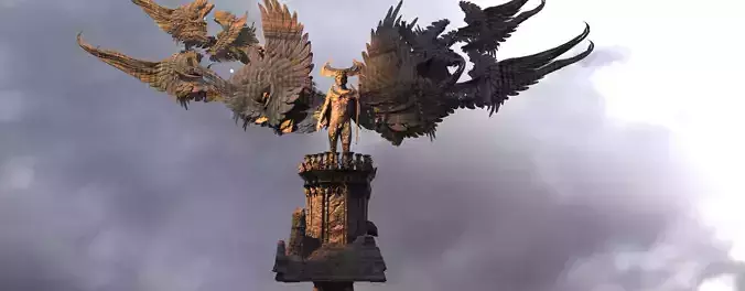 Ancient copper  Arch Angel Michael wings