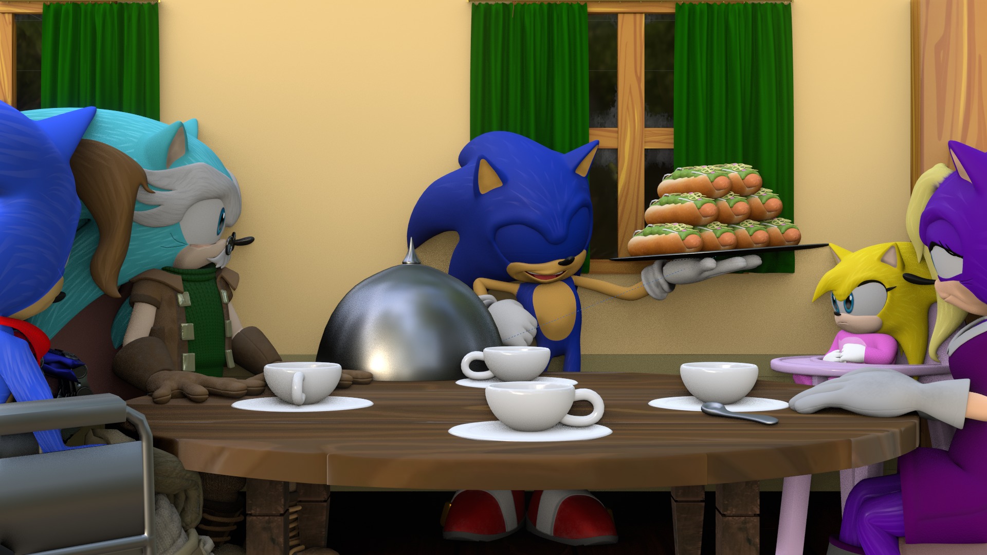 Hedgehog Family Archie Models Low-poly 3D model_76