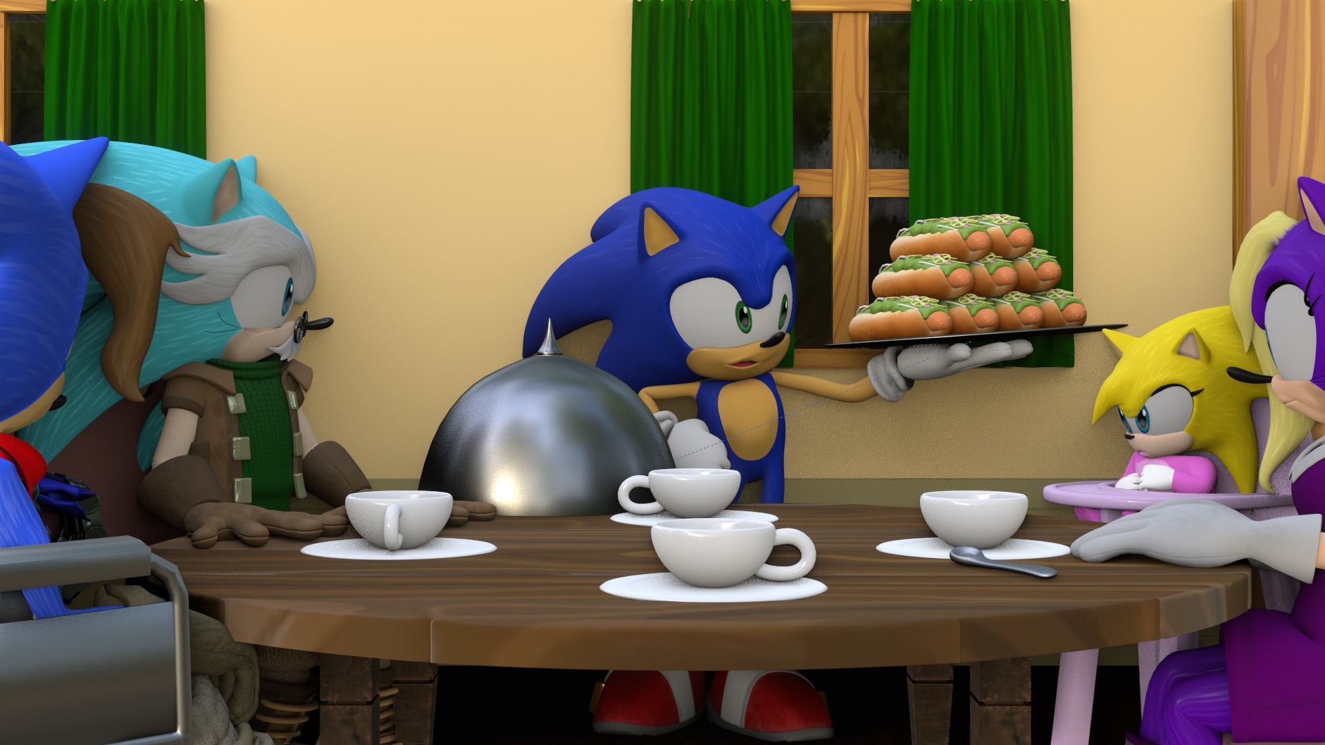 Hedgehog Family Archie Models Low-poly 3D model_66