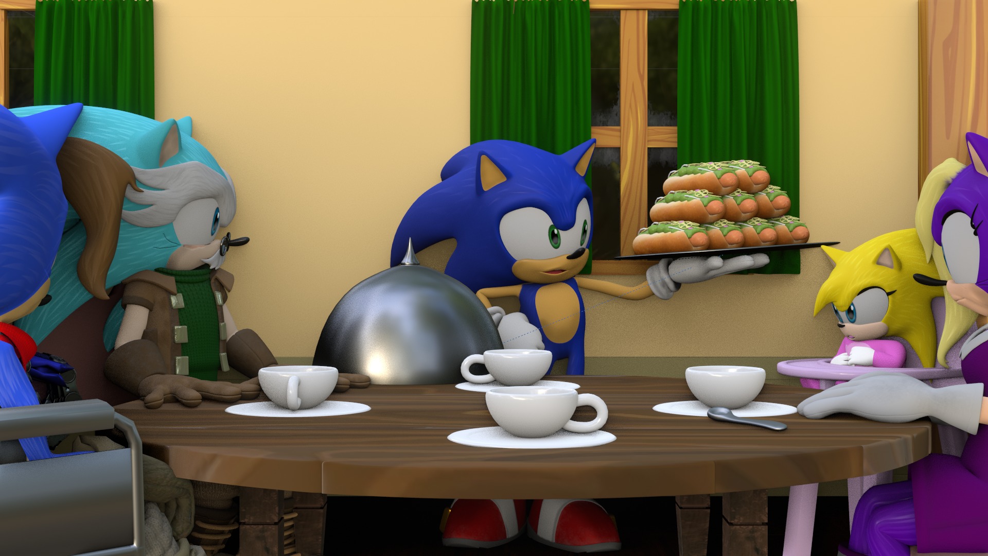 Hedgehog Family Archie Models Low-poly 3D model_67