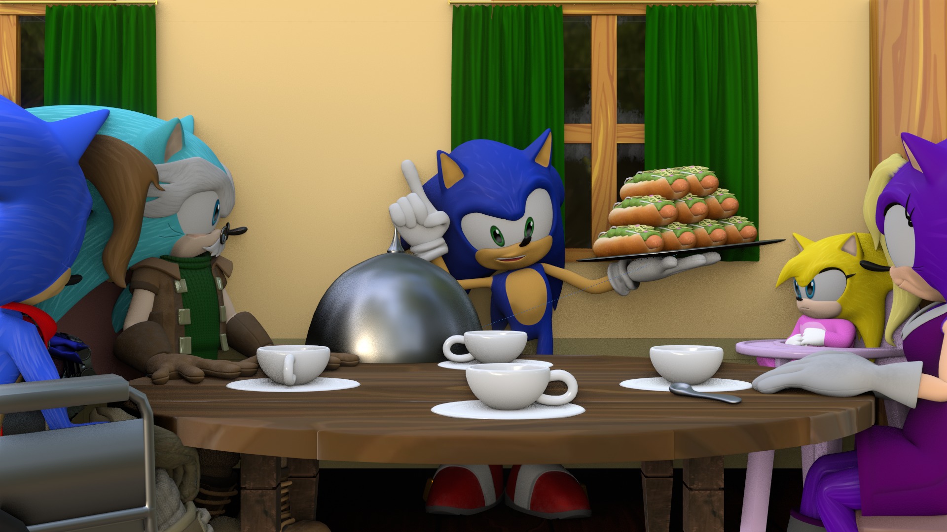 Hedgehog Family Archie Models Low-poly 3D model_80