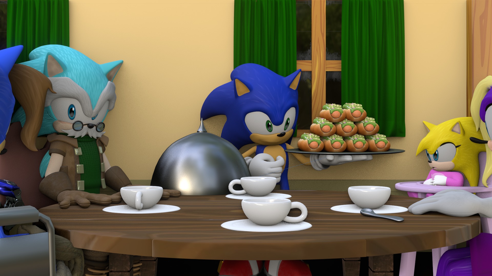 Hedgehog Family Archie Models Low-poly 3D model_47