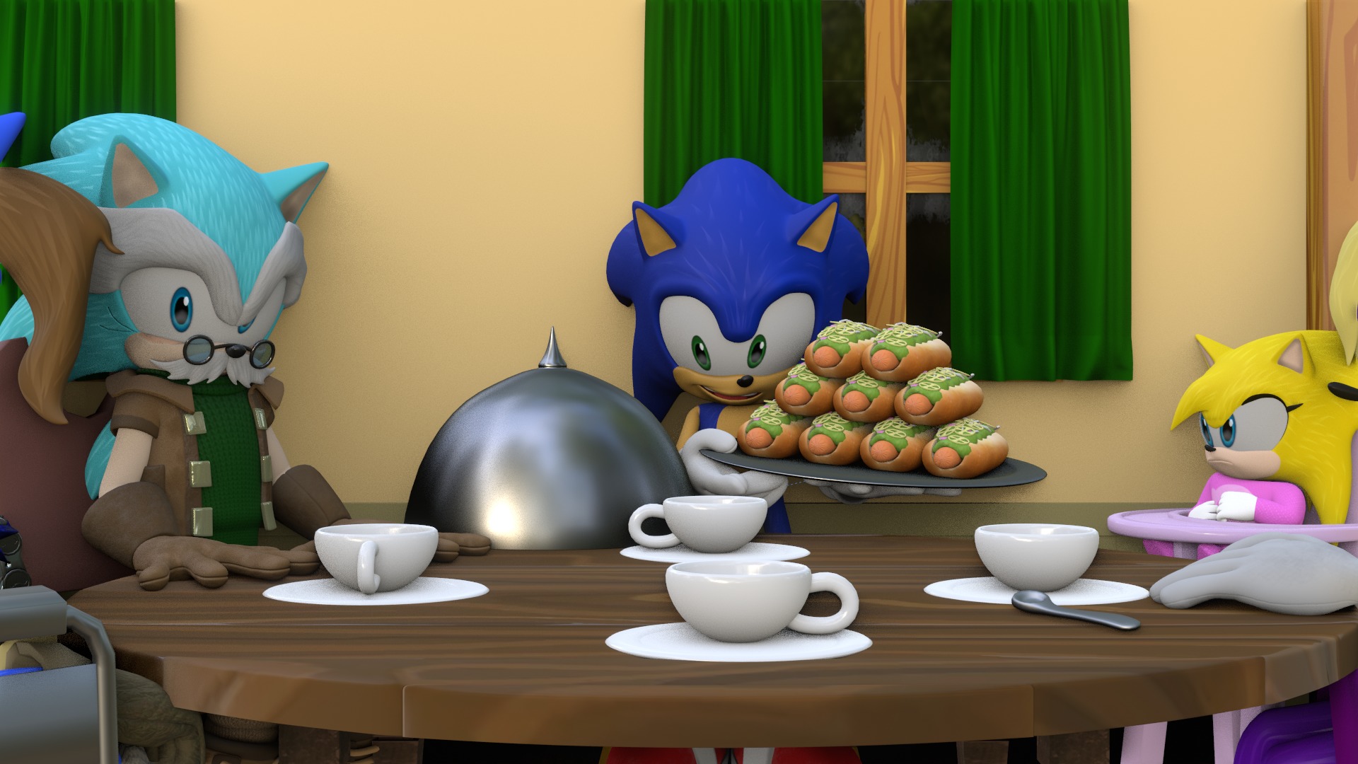 Hedgehog Family Archie Models Low-poly 3D model_40