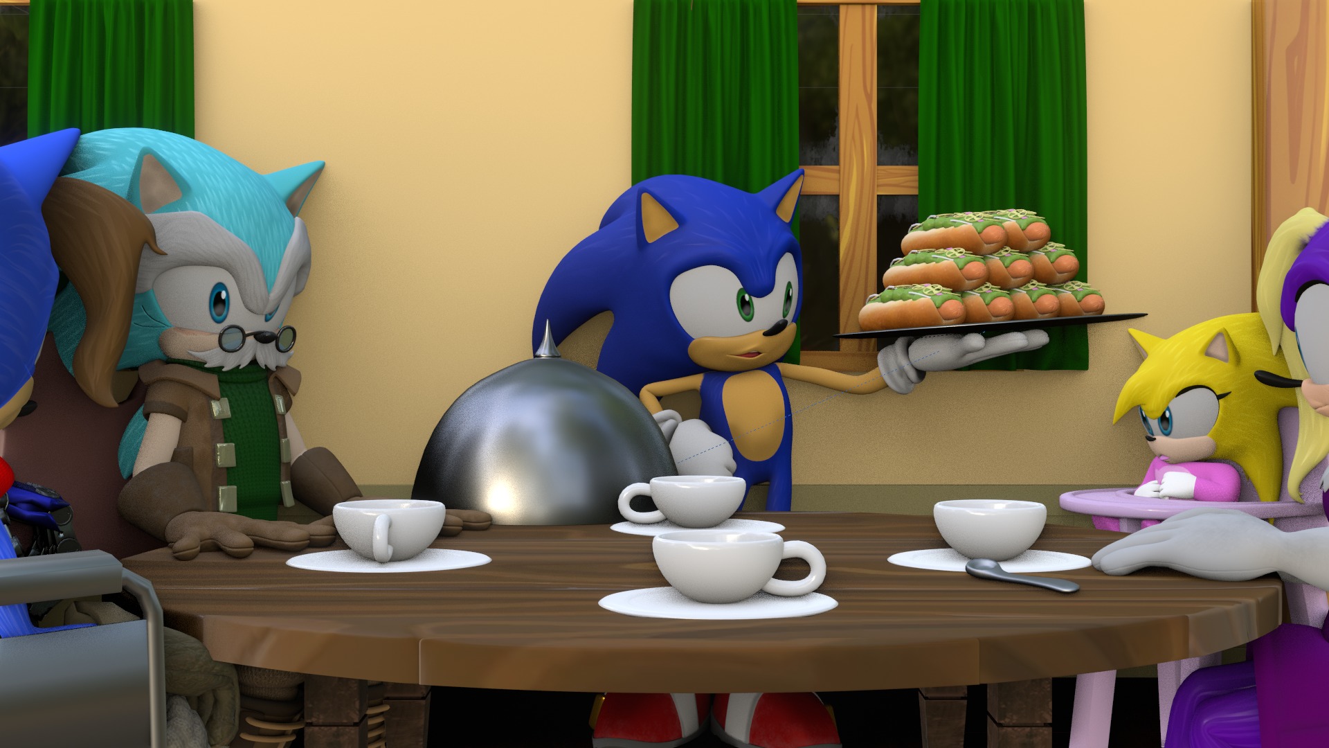 Hedgehog Family Archie Models Low-poly 3D model_57