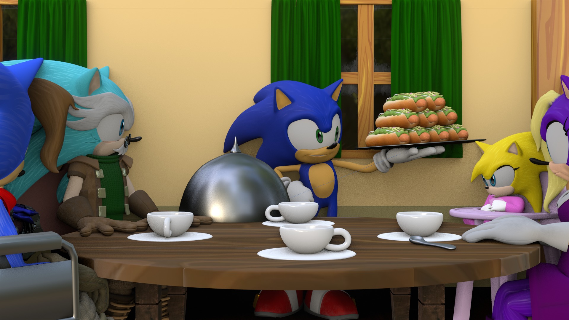 Hedgehog Family Archie Models Low-poly 3D model_64