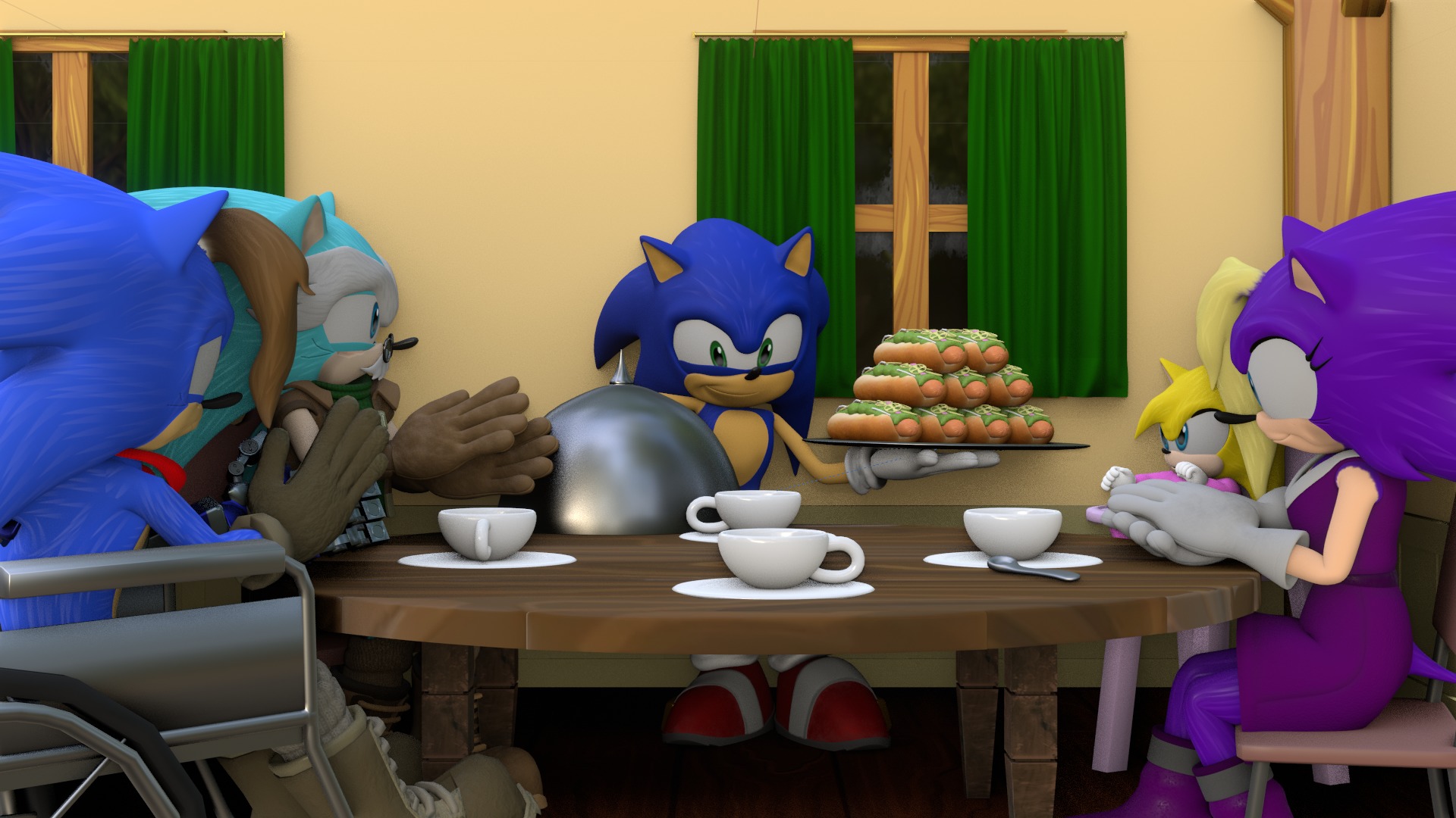 Hedgehog Family Archie Models Low-poly 3D model_59