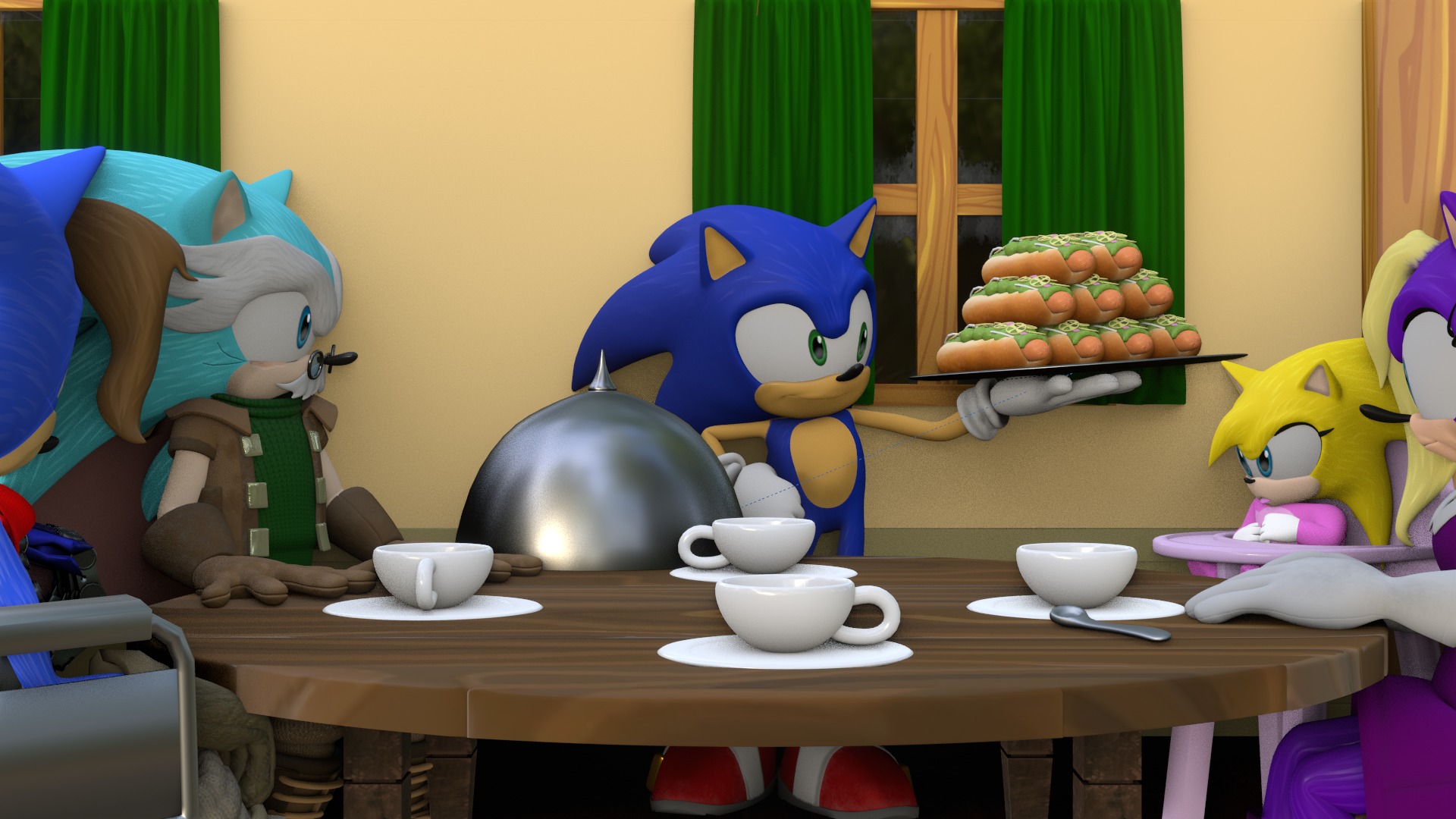 Hedgehog Family Archie Models Low-poly 3D model_62