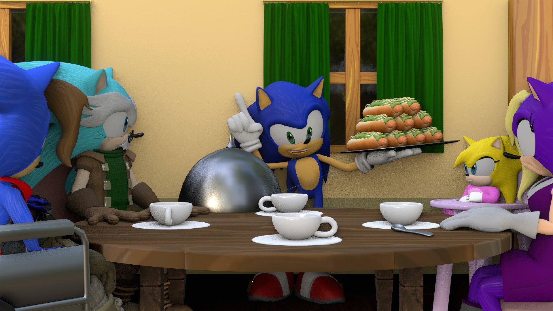 Hedgehog Family Archie Models Low-poly 3D model_78