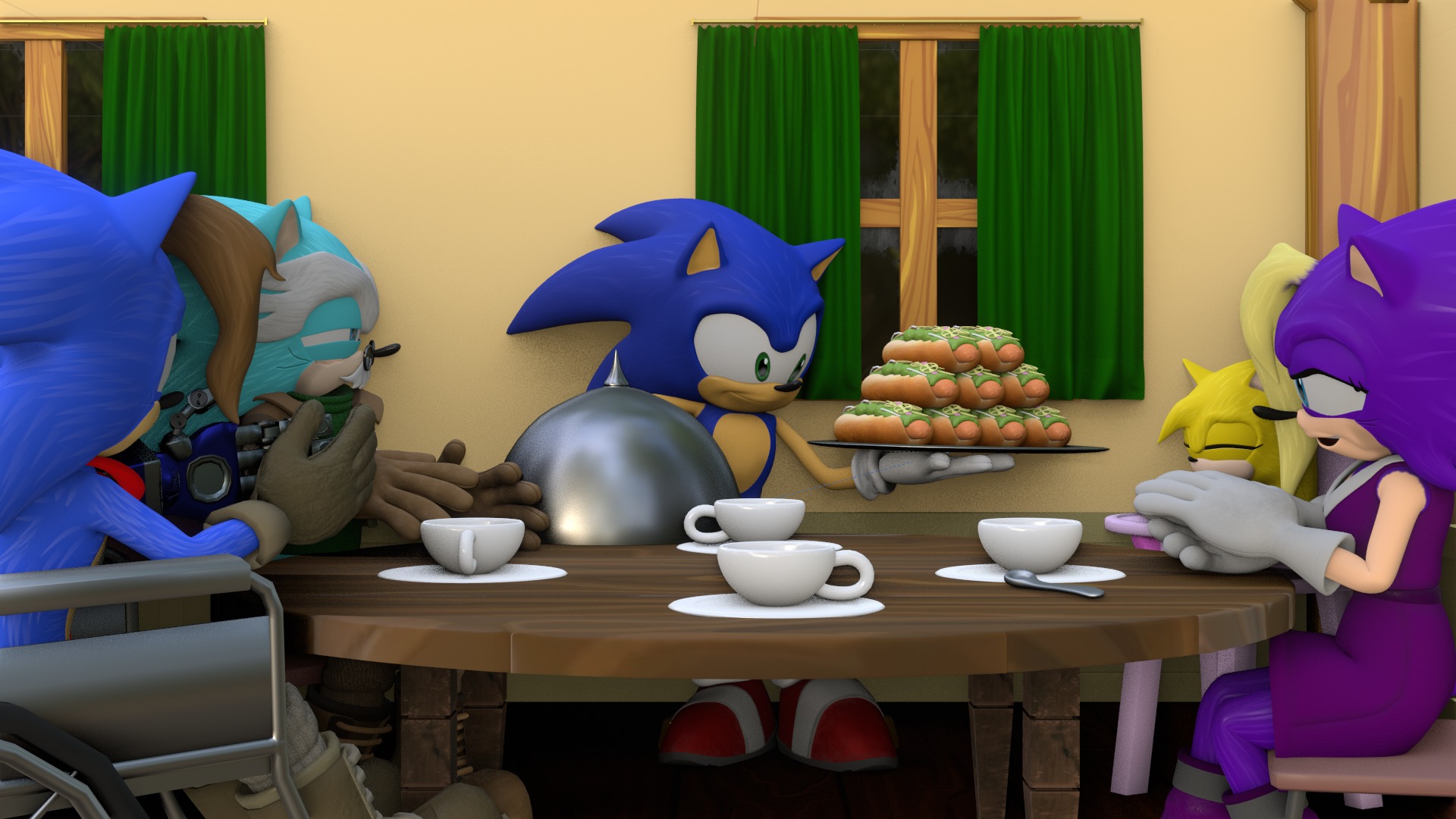 Hedgehog Family Archie Models Low-poly 3D model_102