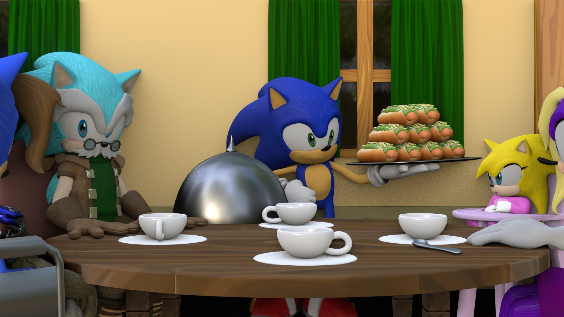 Hedgehog Family Archie Models Low-poly 3D model_49