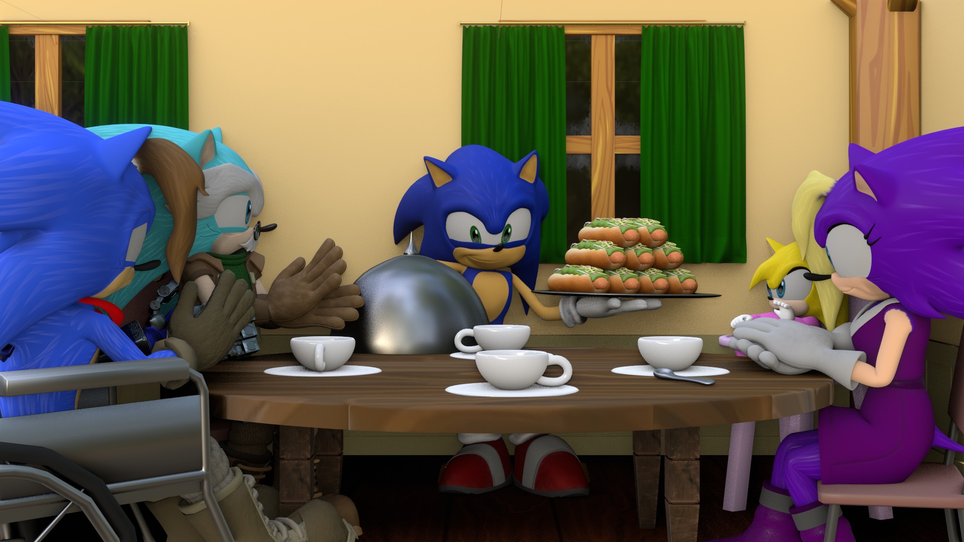 Hedgehog Family Archie Models Low-poly 3D model_93