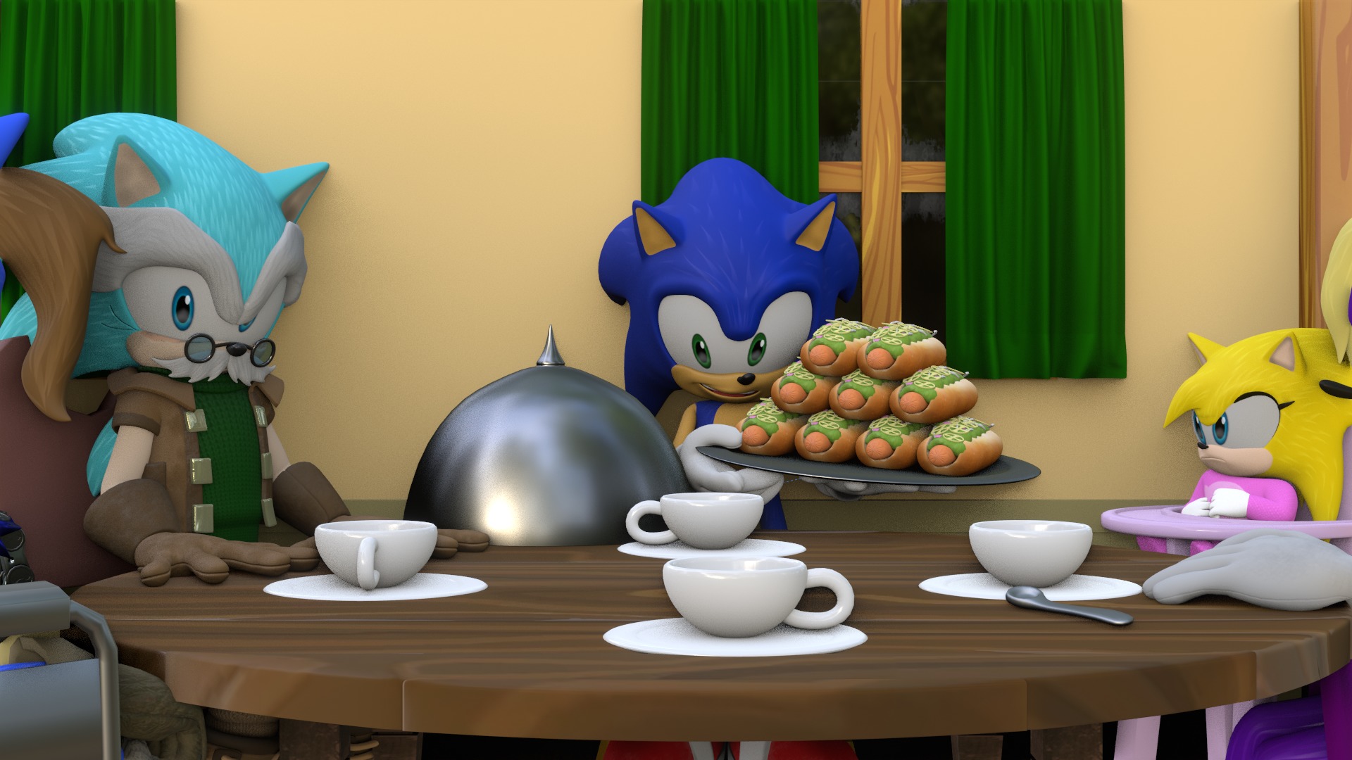 Hedgehog Family Archie Models Low-poly 3D model_38