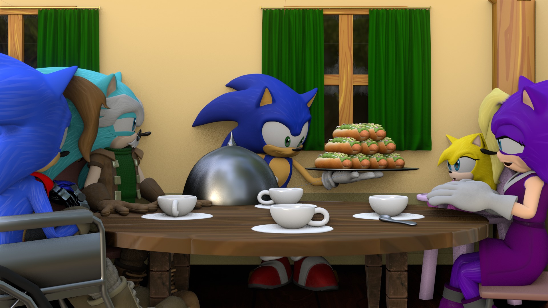 Hedgehog Family Archie Models Low-poly 3D model_98
