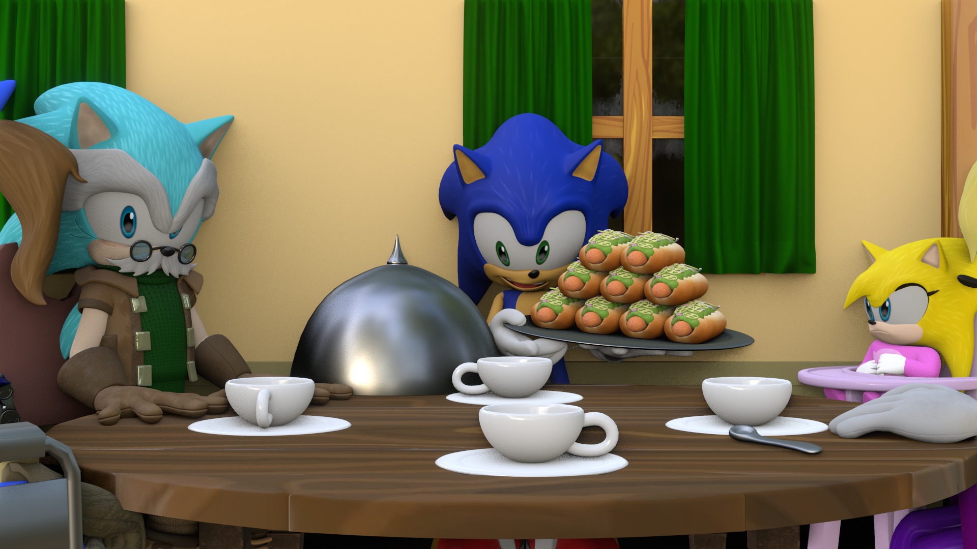 Hedgehog Family Archie Models Low-poly 3D model_37