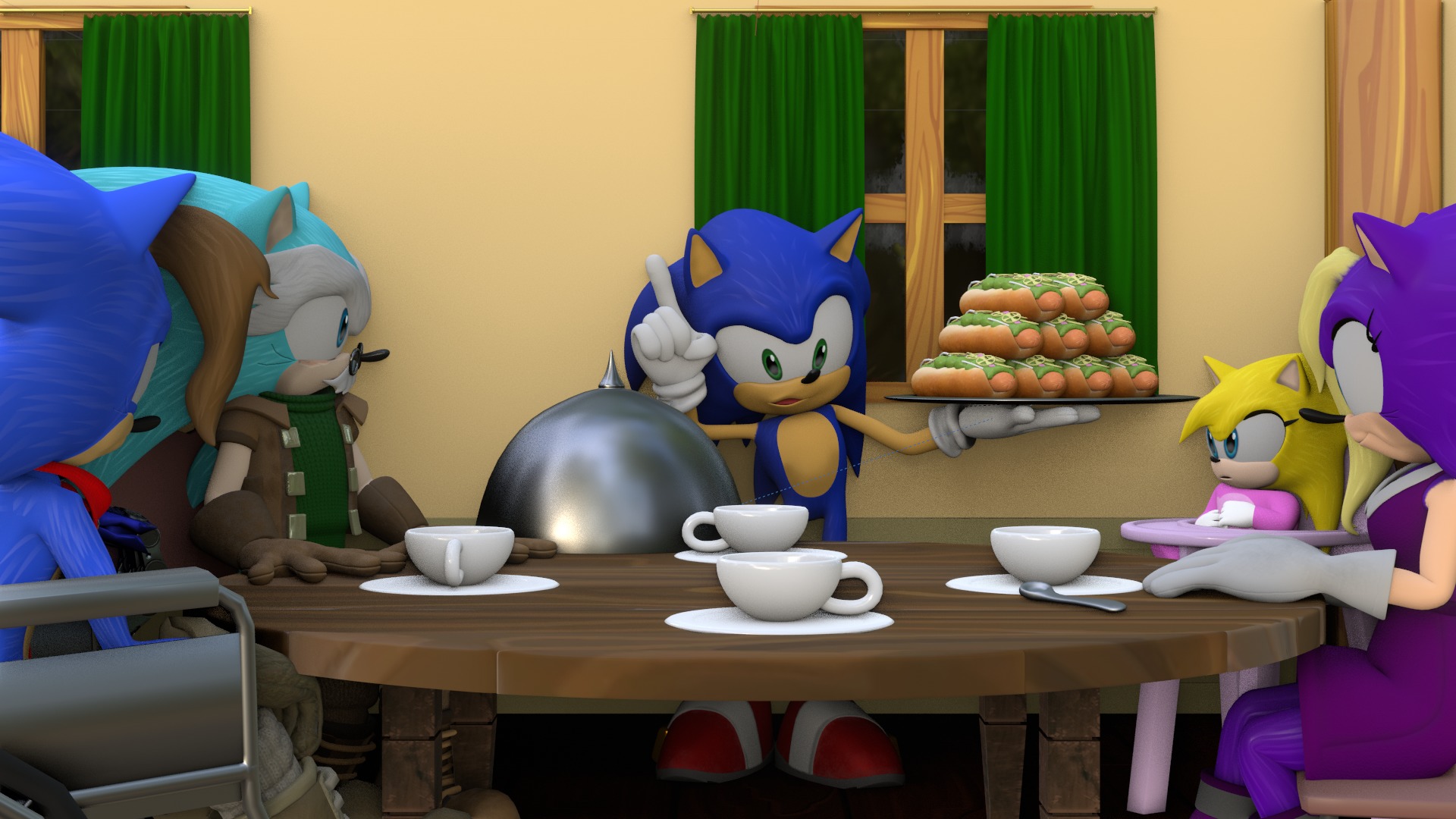 Hedgehog Family Archie Models Low-poly 3D model_89