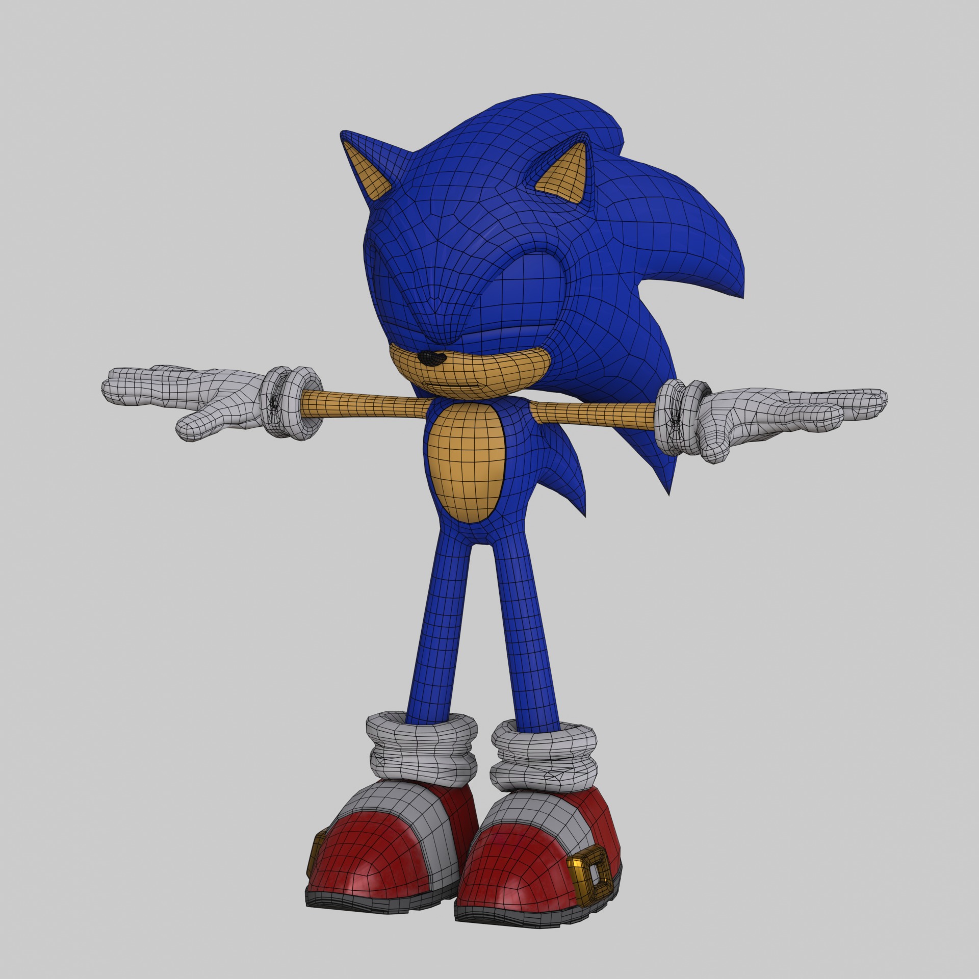 Hedgehog Family Archie Models Low-poly 3D model_6