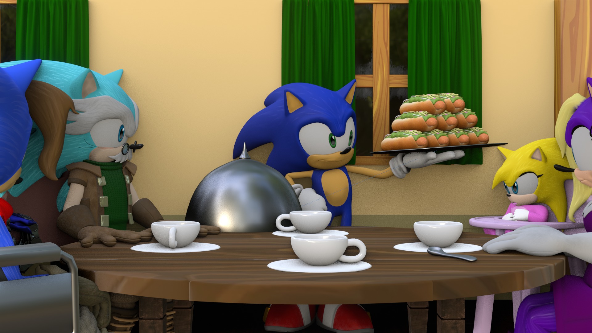 Hedgehog Family Archie Models Low-poly 3D model_63