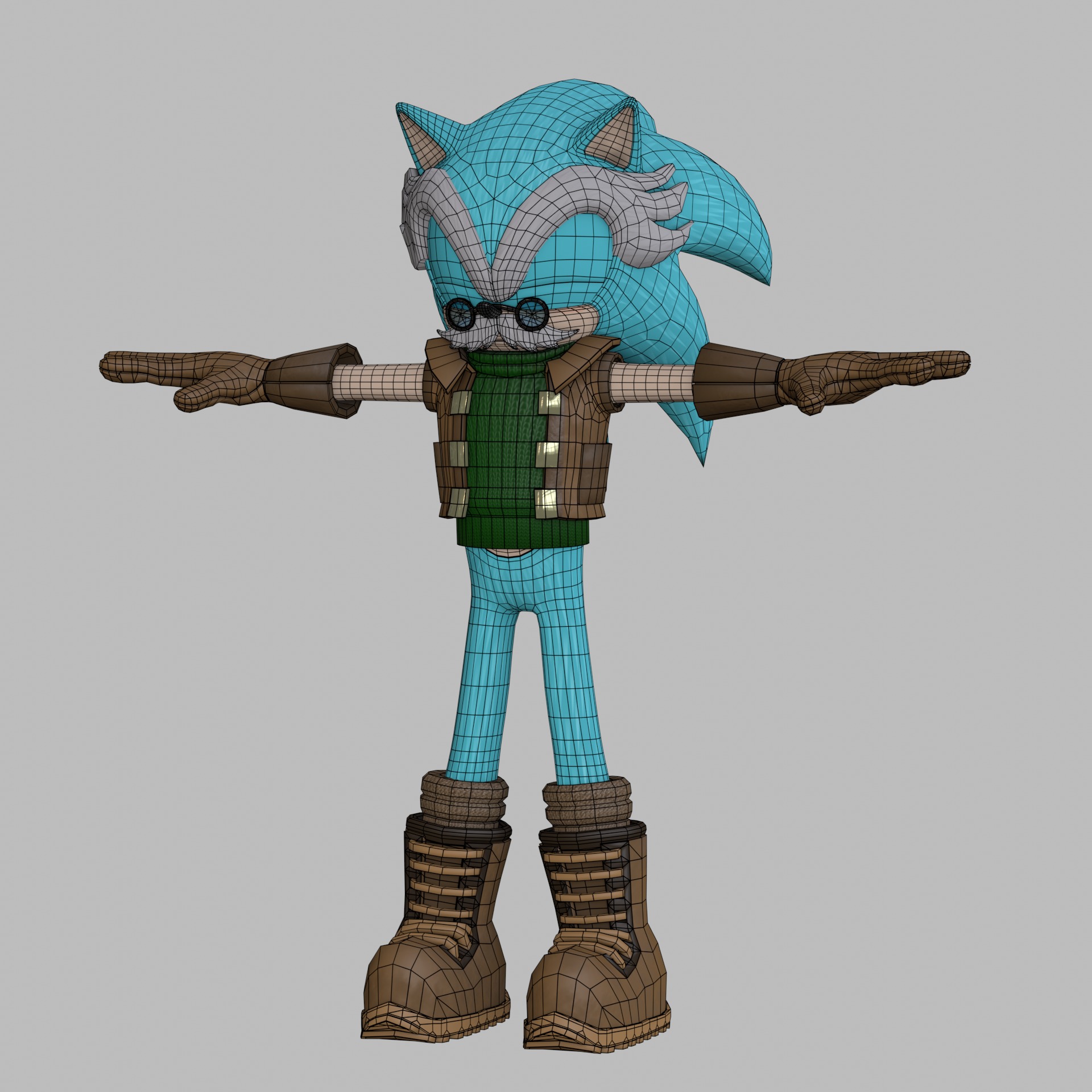 Hedgehog Family Archie Models Low-poly 3D model_3