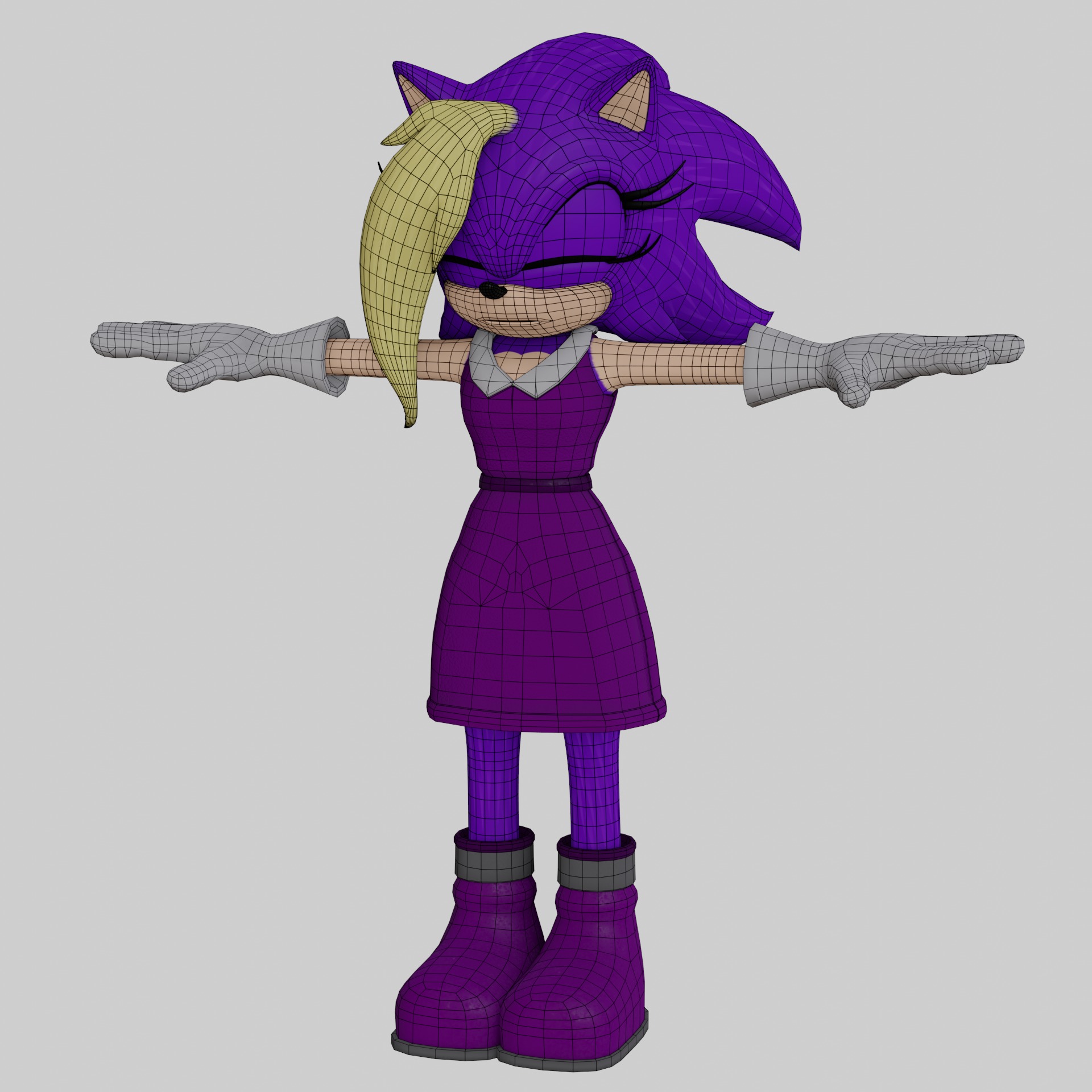 Hedgehog Family Archie Models Low-poly 3D model_2