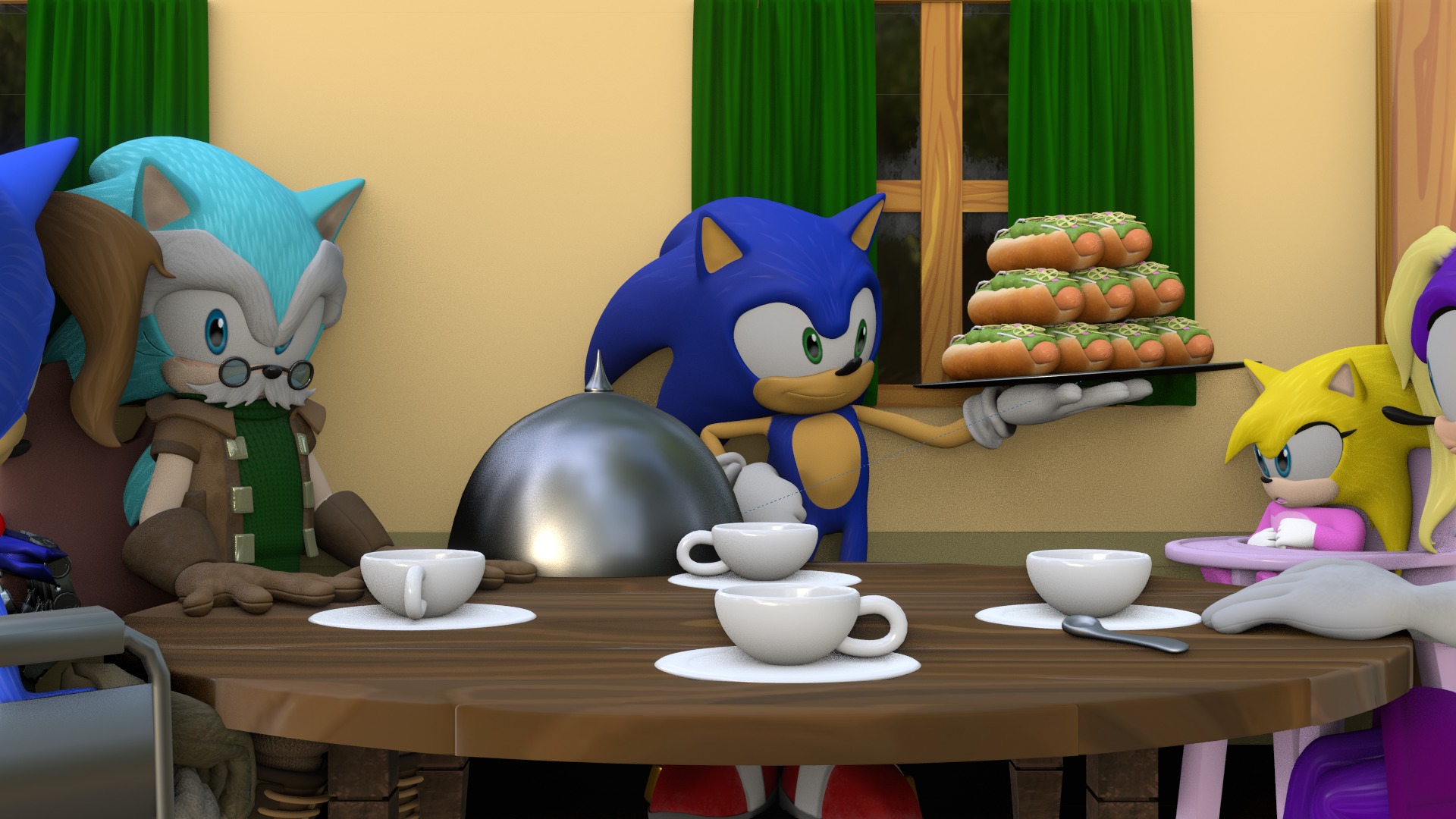 Hedgehog Family Archie Models Low-poly 3D model_51