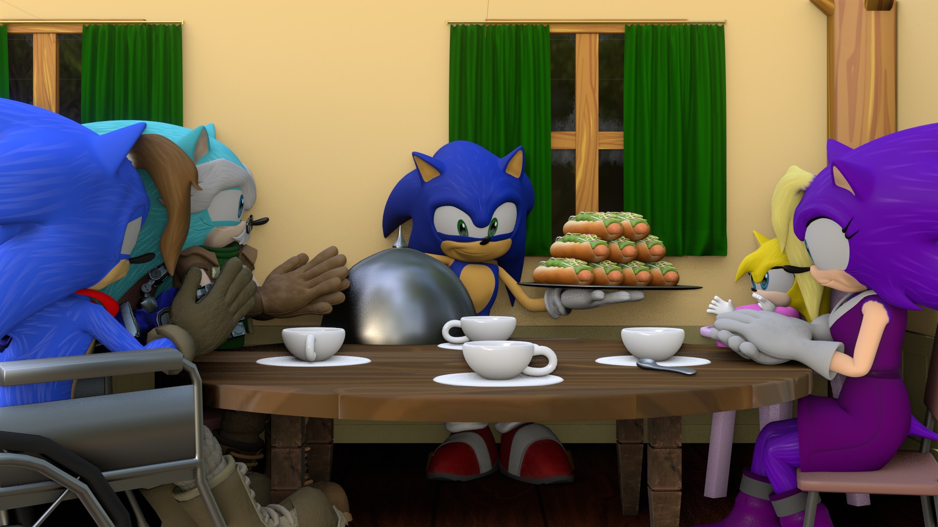 Hedgehog Family Archie Models Low-poly 3D model_17