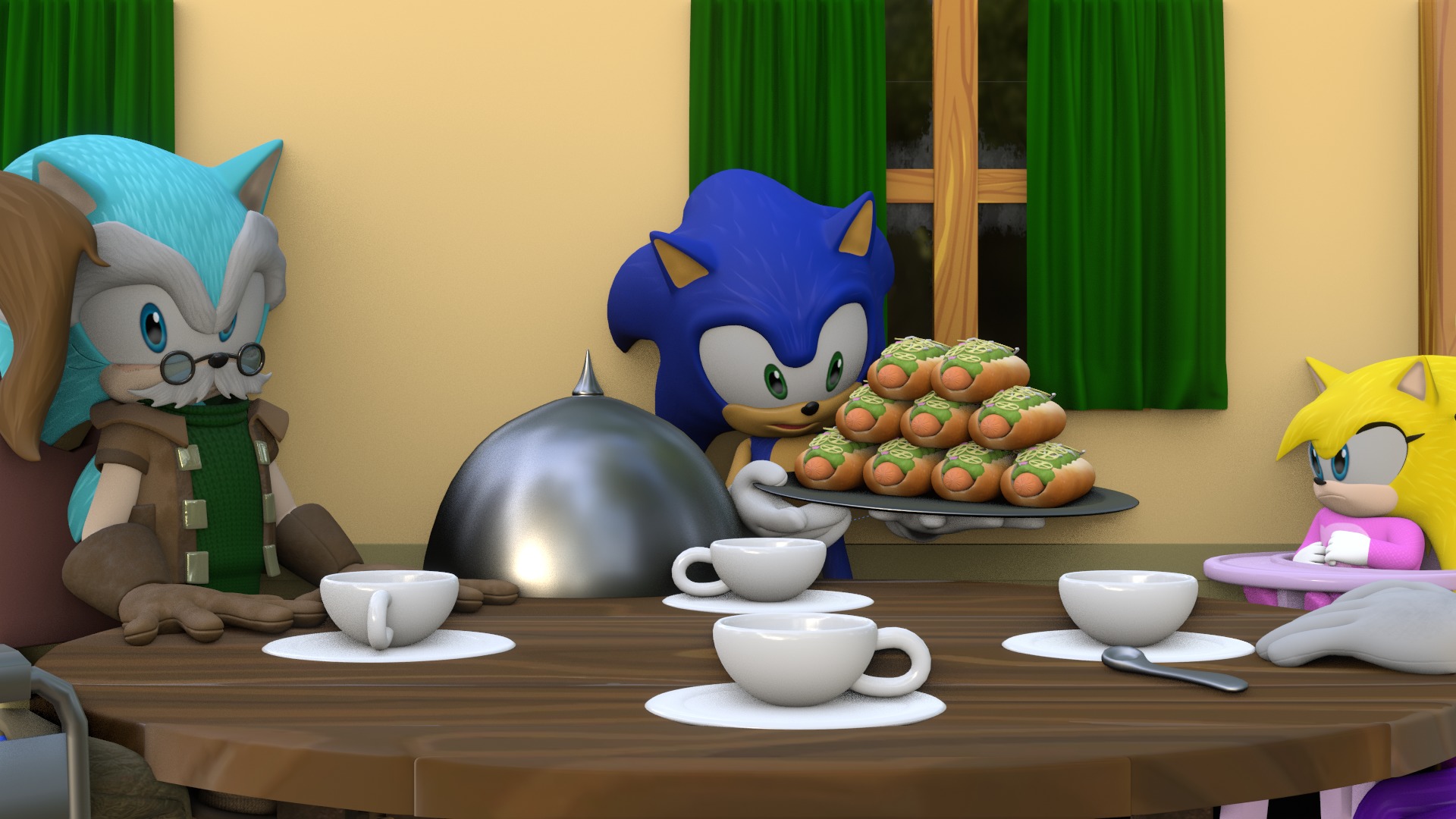 Hedgehog Family Archie Models Low-poly 3D model_30