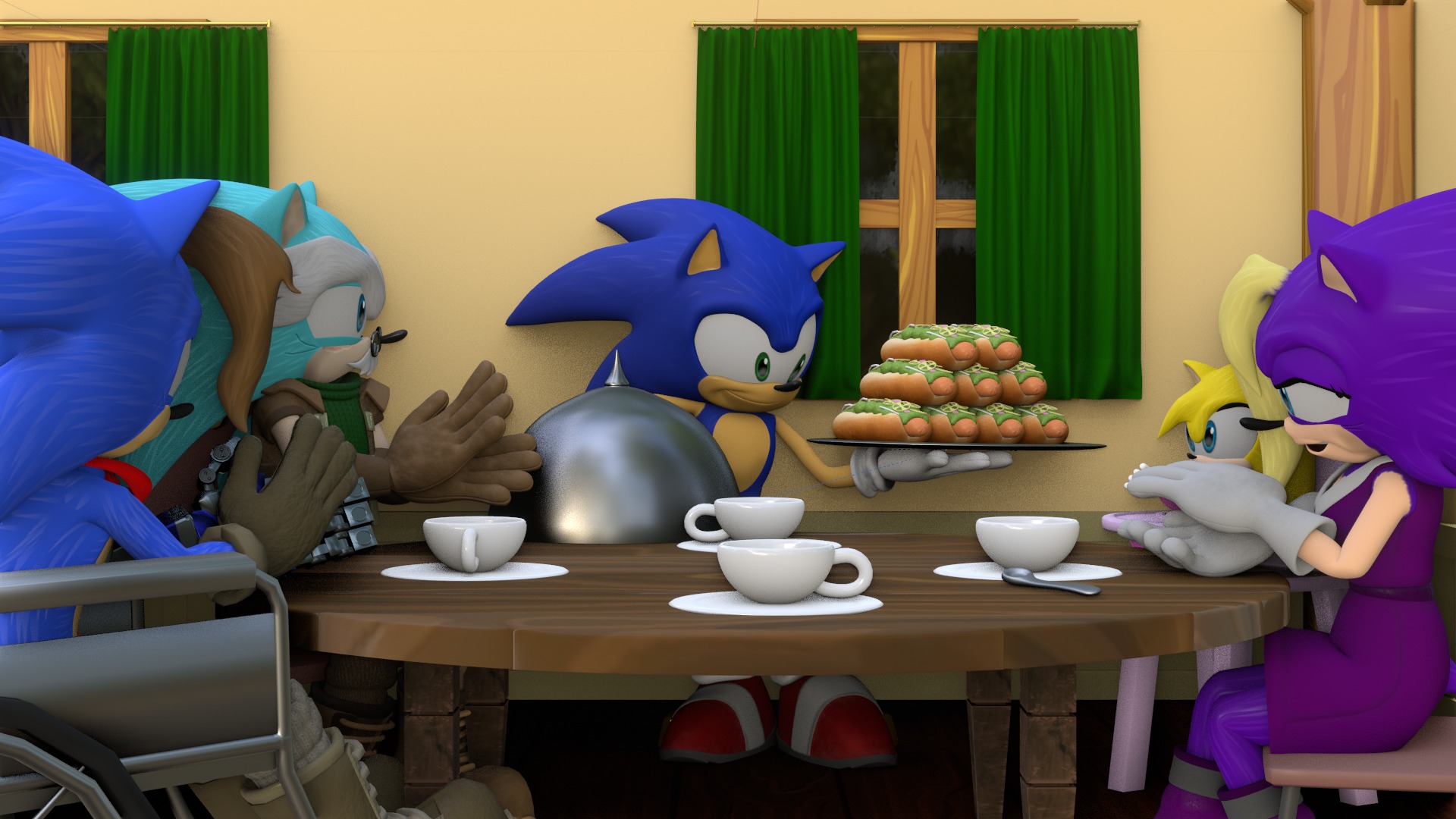 Hedgehog Family Archie Models Low-poly 3D model_109