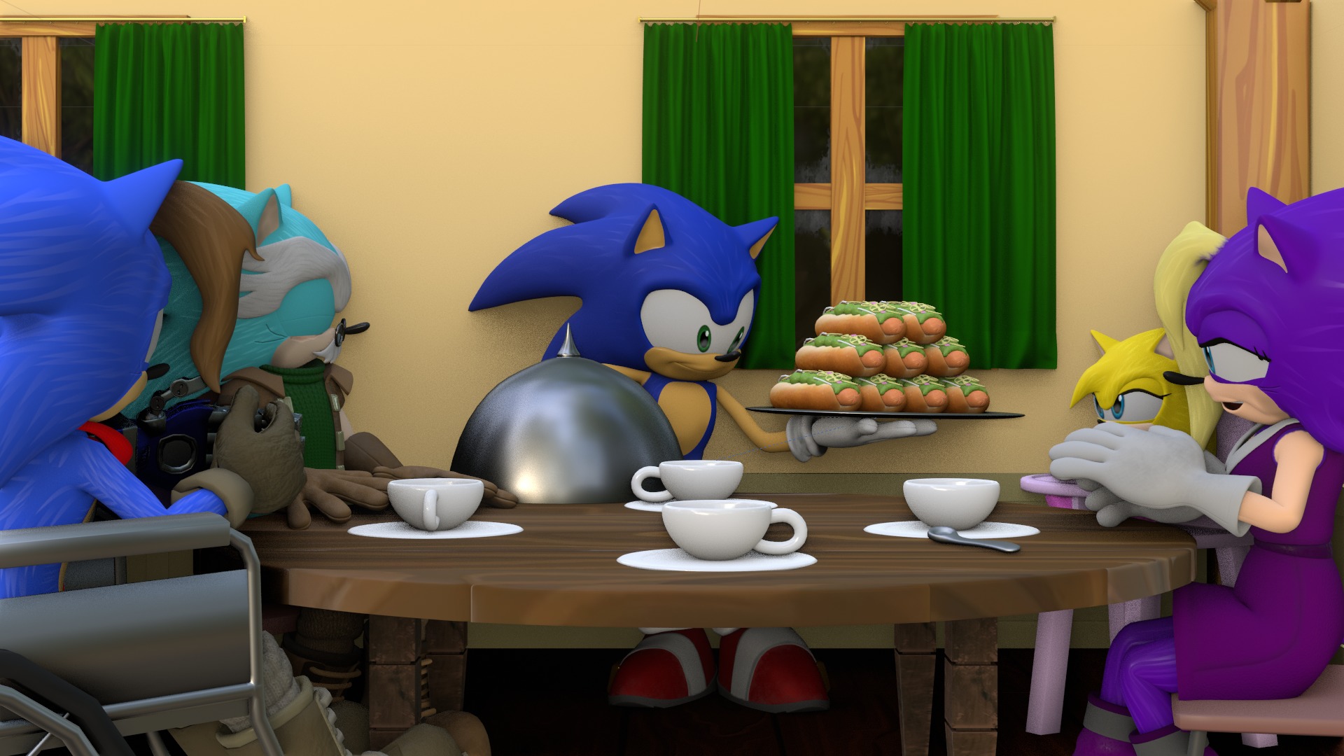 Hedgehog Family Archie Models Low-poly 3D model_101