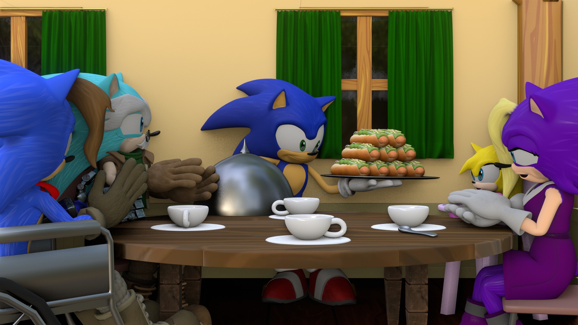 Hedgehog Family Archie Models Low-poly 3D model_104