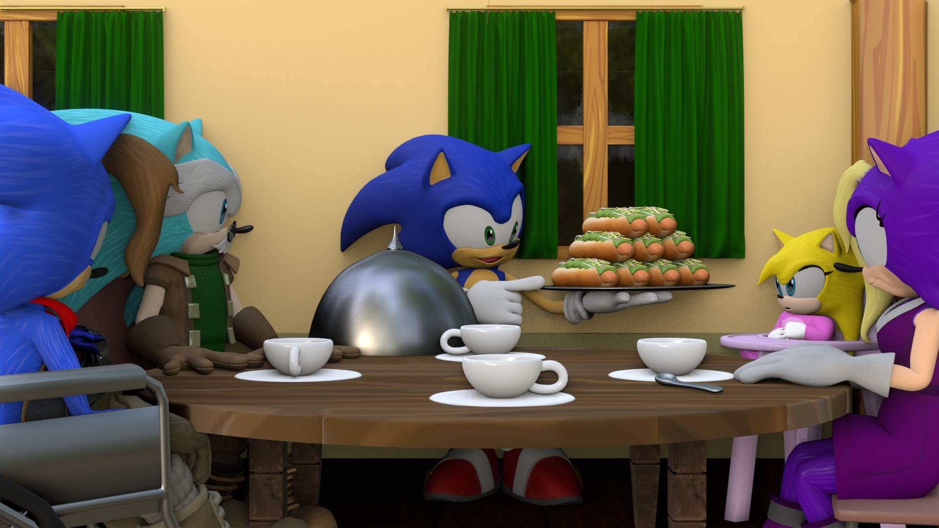 Hedgehog Family Archie Models Low-poly 3D model_92