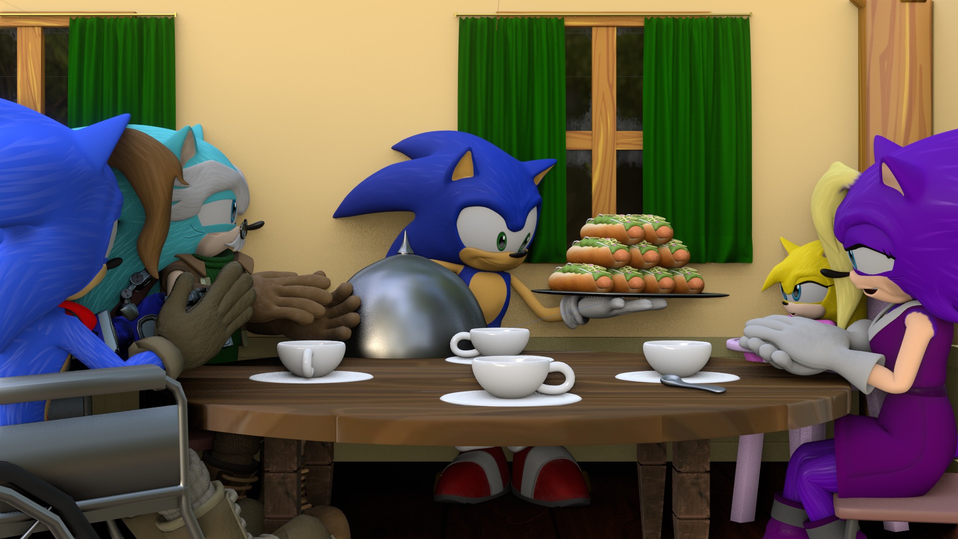 Hedgehog Family Archie Models Low-poly 3D model_103