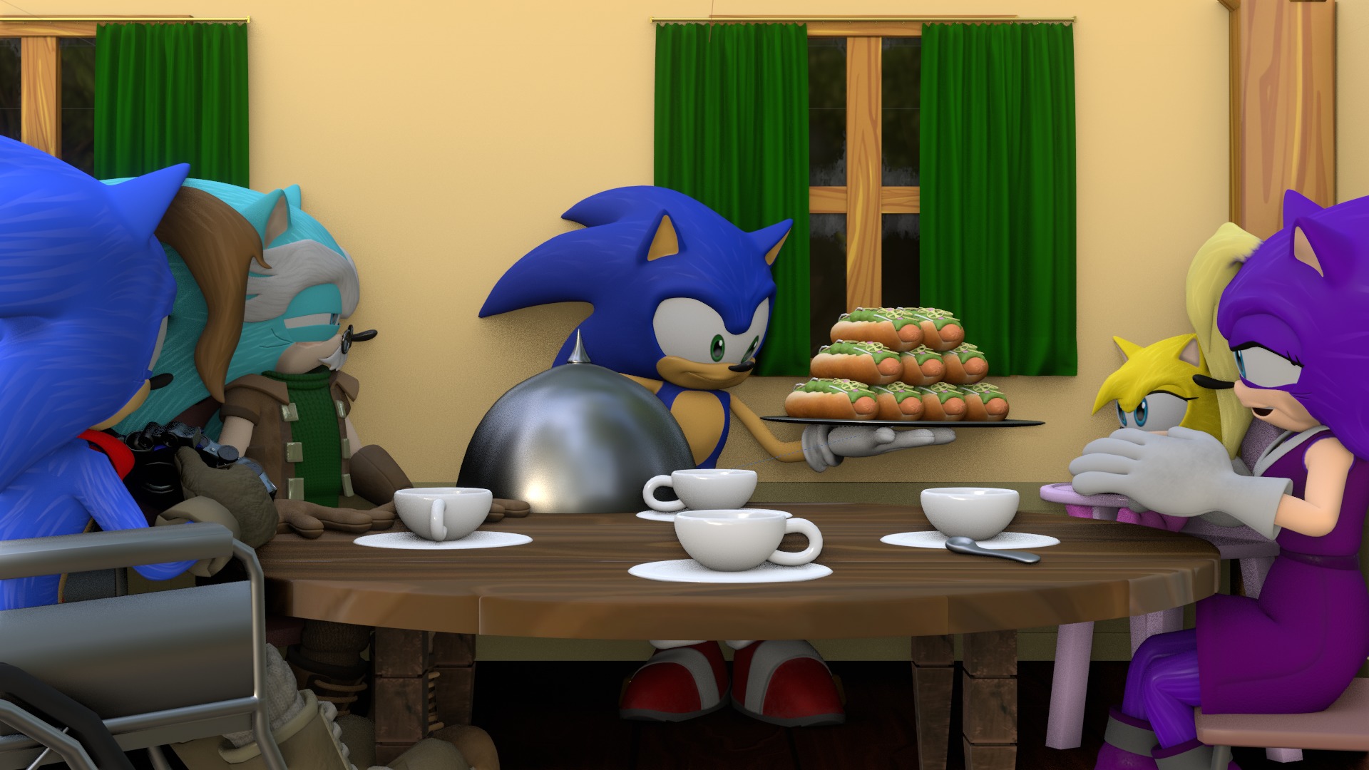 Hedgehog Family Archie Models Low-poly 3D model_100