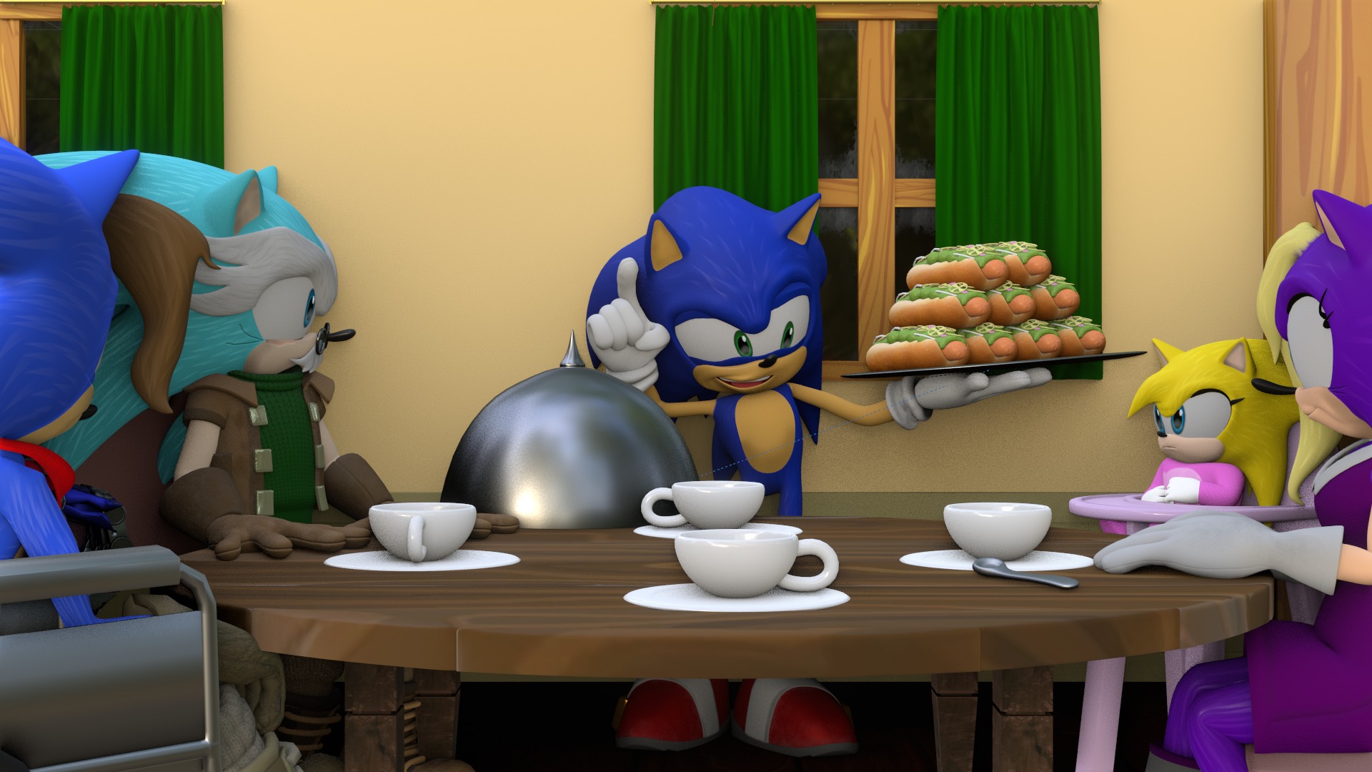Hedgehog Family Archie Models Low-poly 3D model_75