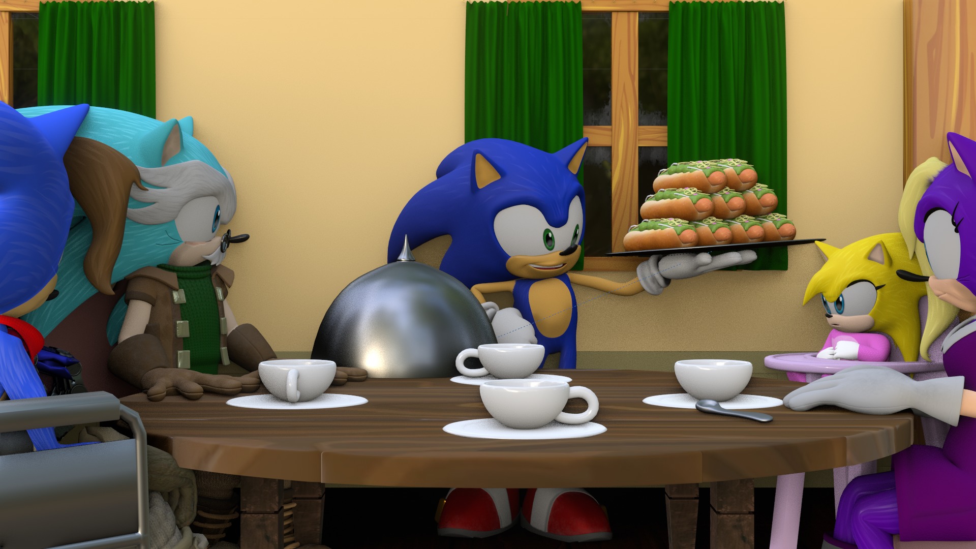 Hedgehog Family Archie Models Low-poly 3D model_71
