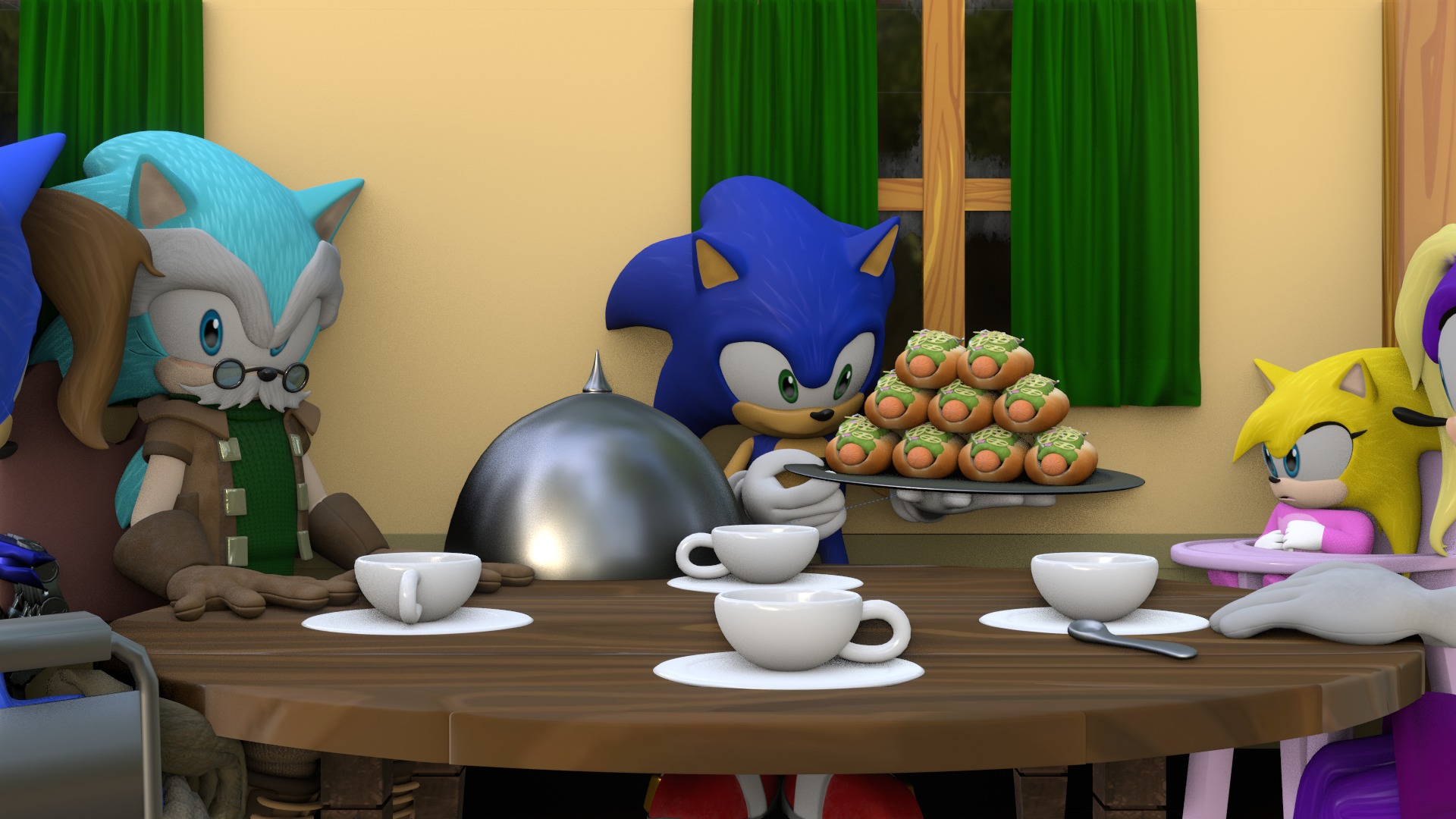 Hedgehog Family Archie Models Low-poly 3D model_48