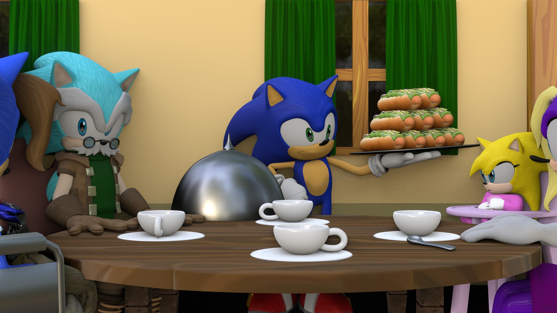 Hedgehog Family Archie Models Low-poly 3D model_50