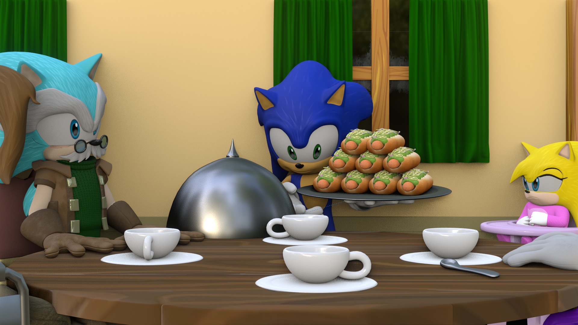 Hedgehog Family Archie Models Low-poly 3D model_24