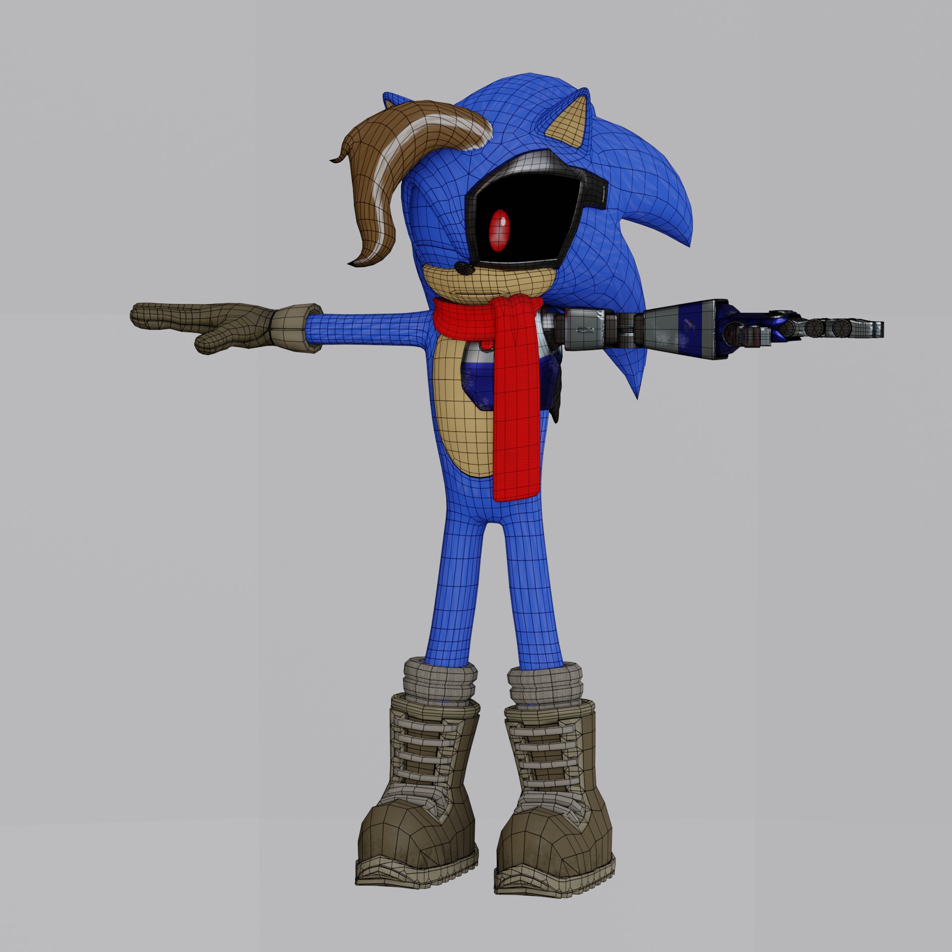 Hedgehog Family Archie Models Low-poly 3D model_5