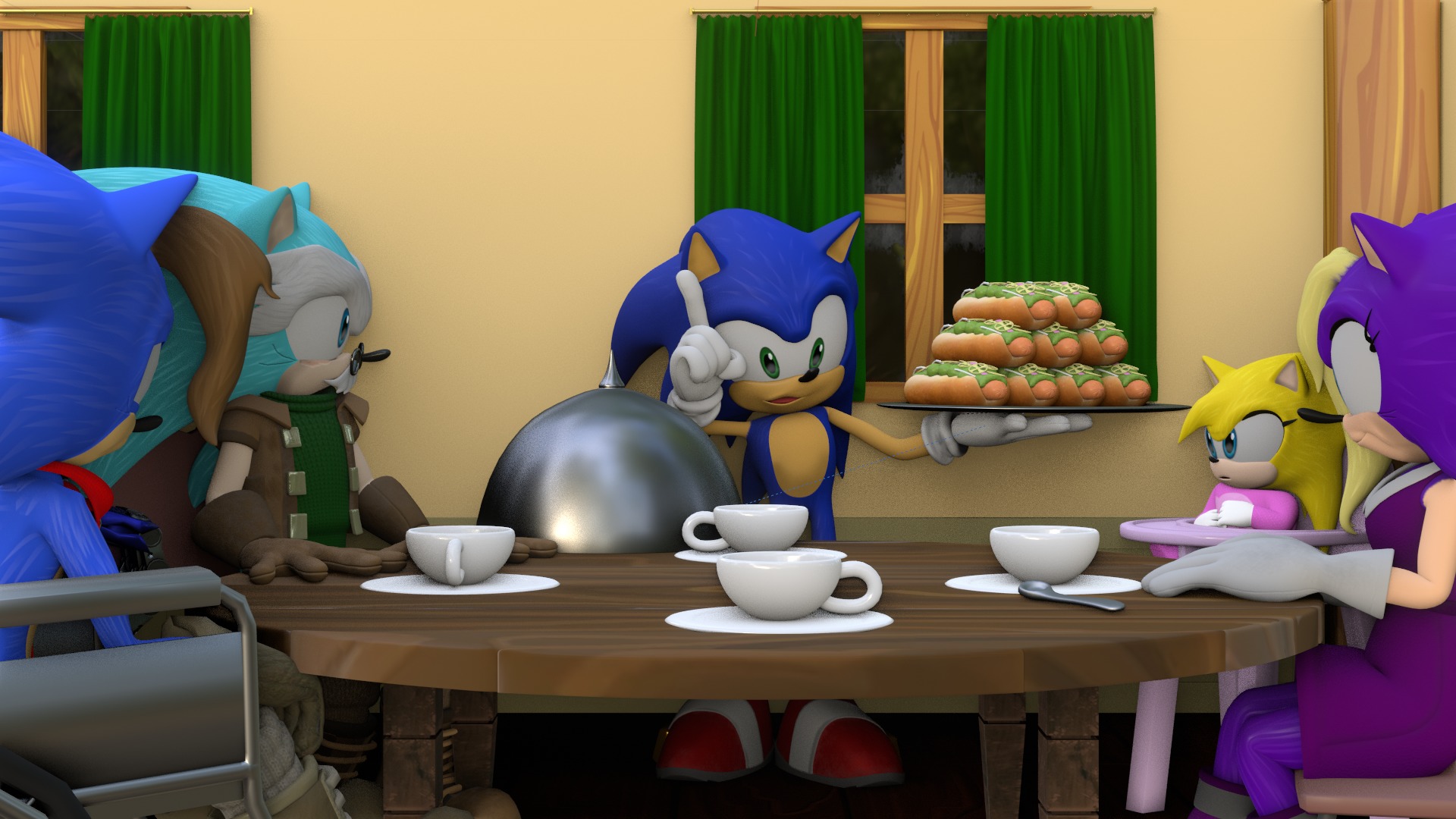 Hedgehog Family Archie Models Low-poly 3D model_88