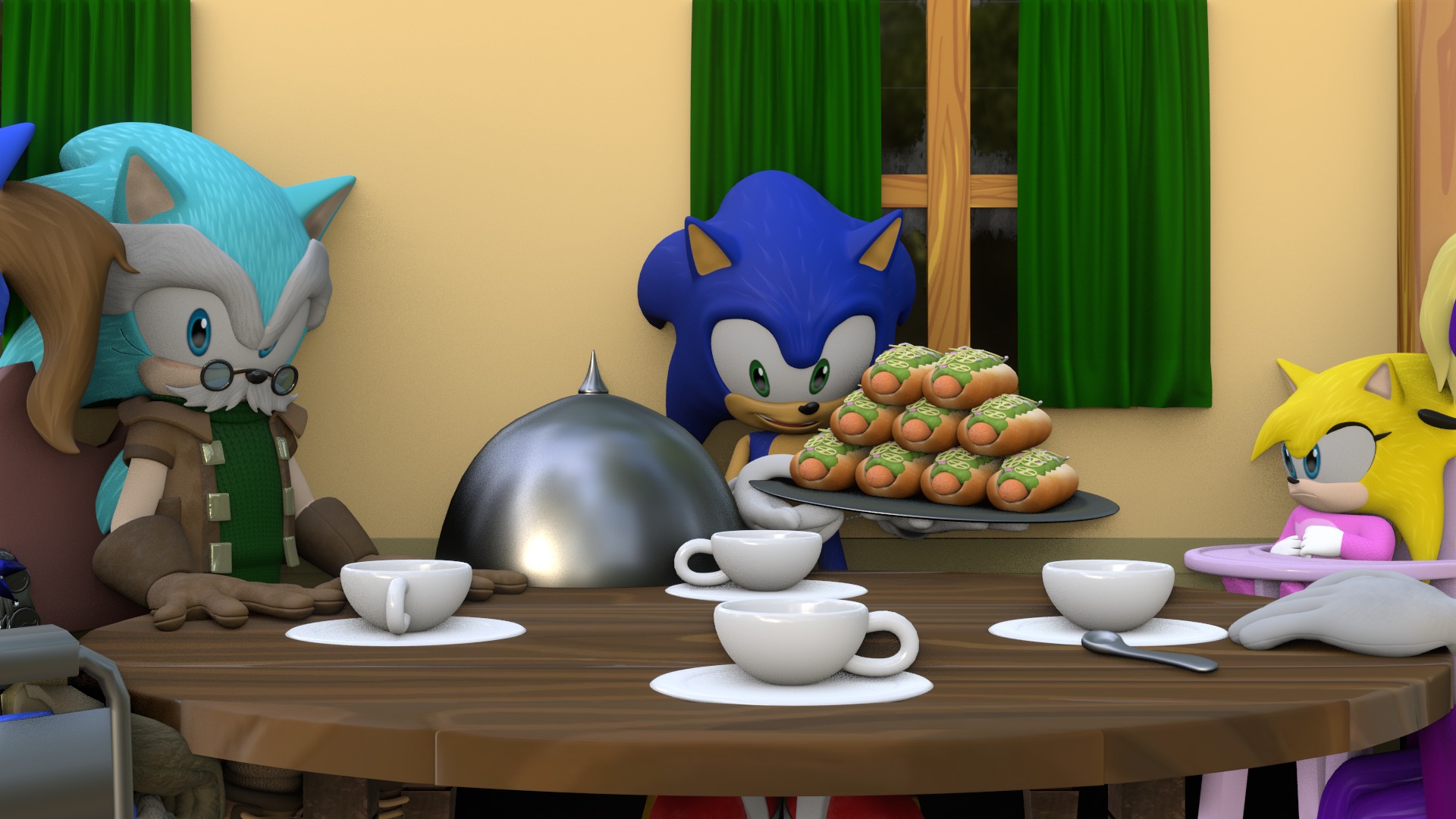 Hedgehog Family Archie Models Low-poly 3D model_44