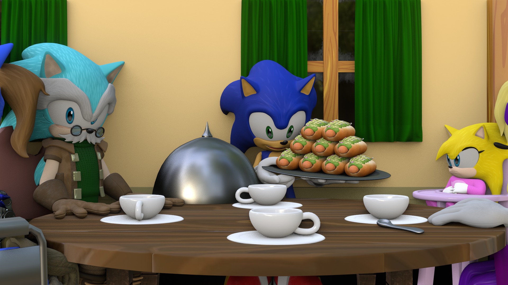 Hedgehog Family Archie Models Low-poly 3D model_45