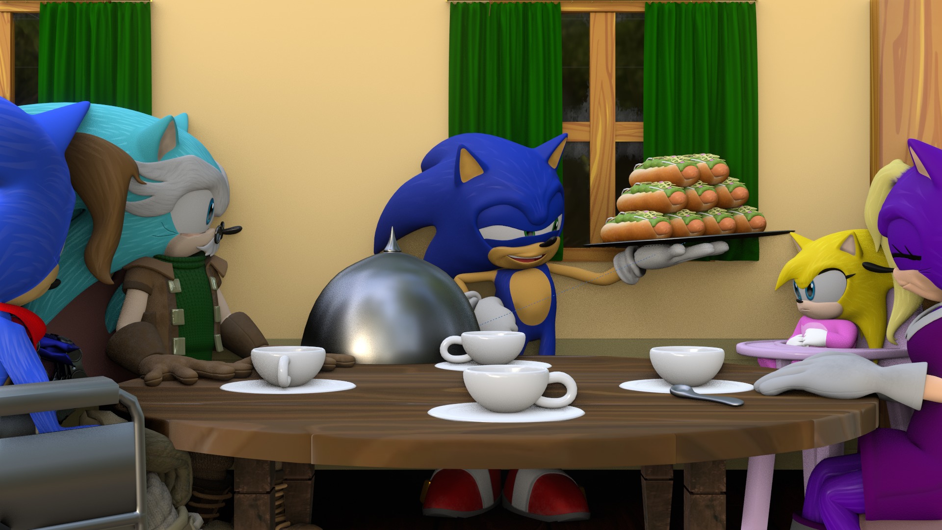 Hedgehog Family Archie Models Low-poly 3D model_74