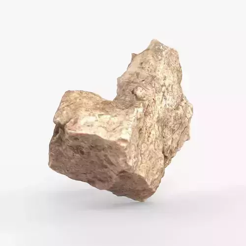 Photorealistic 3D scan of rock stone Low-poly 3D model