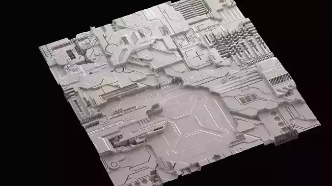 Sci-fi Panel  Low-poly 3D model