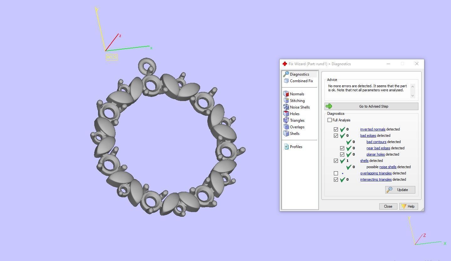 Pendant  circle with diamonds 3D print model_3
