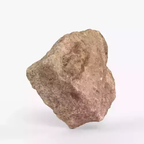Photorealistic 3D scan of rock stone Low-poly 3D model