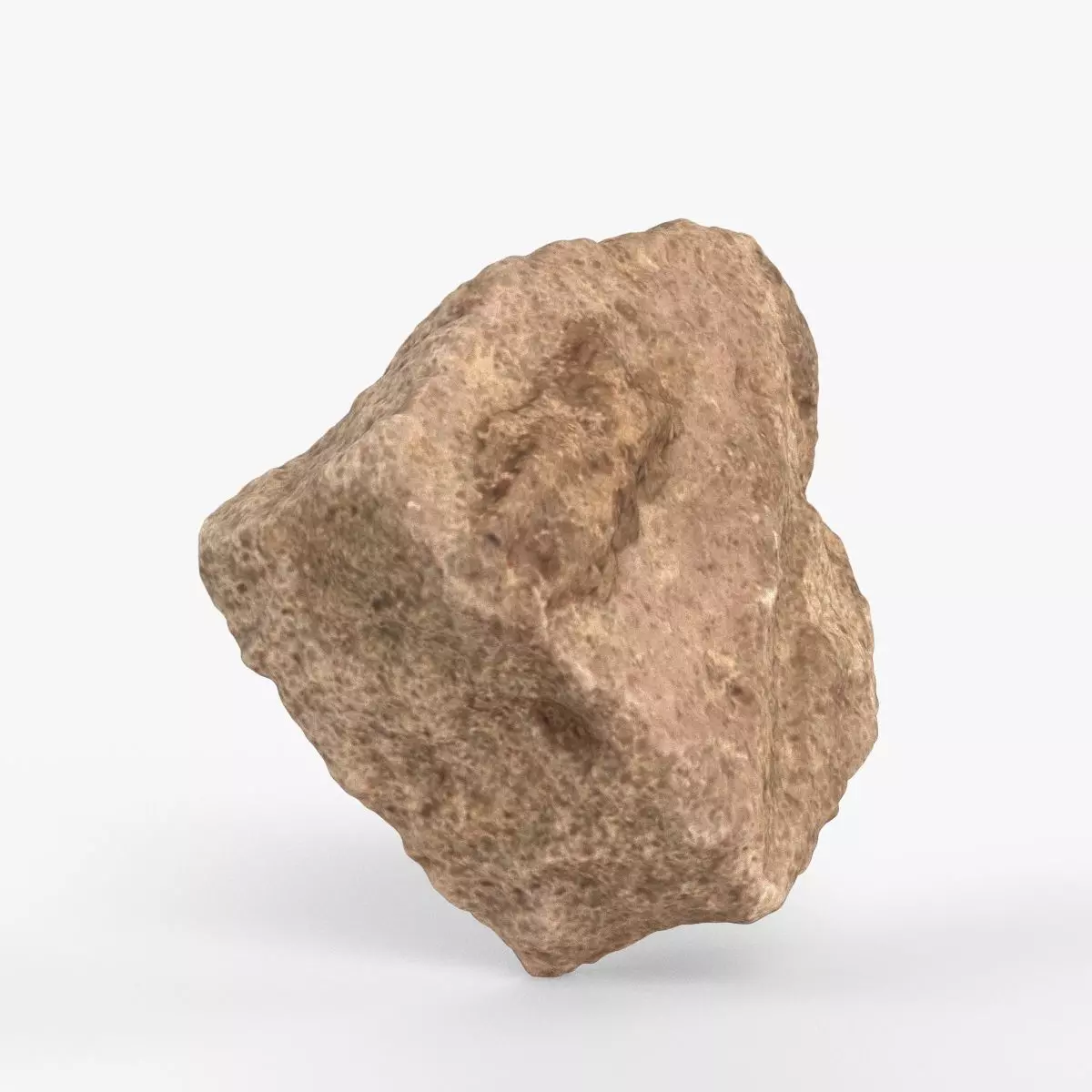 Photorealistic 3D scan of rock stone Low-poly 3D model_0