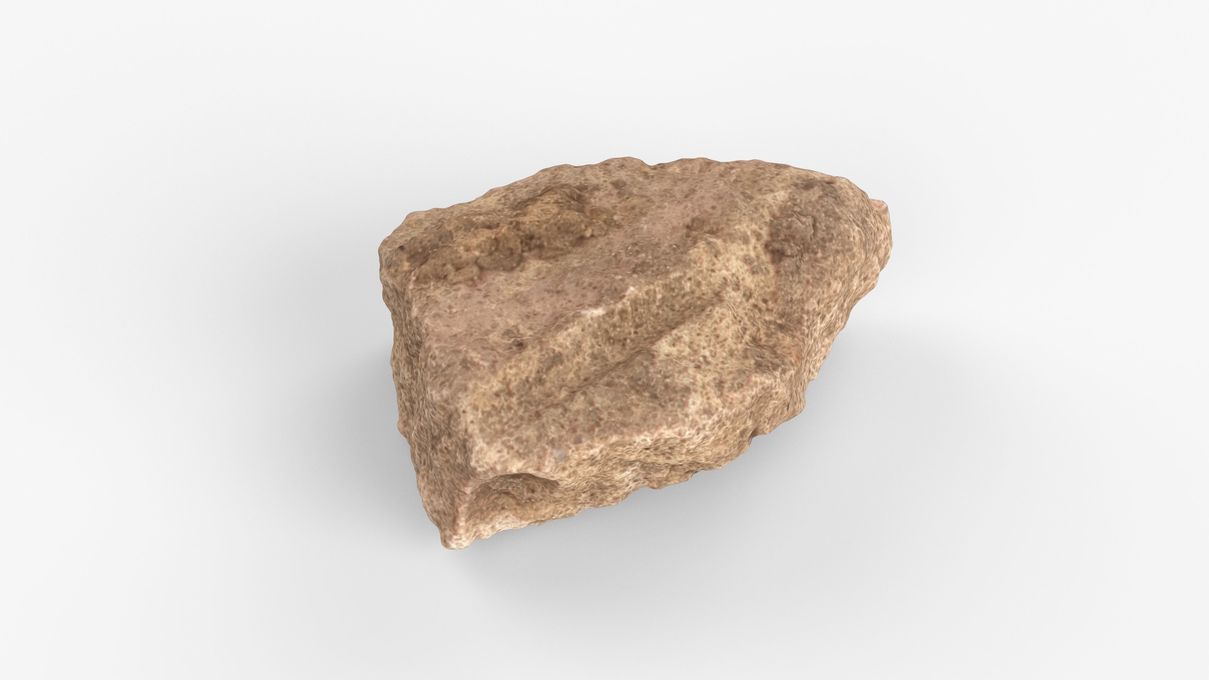 Photorealistic 3D scan of rock stone Low-poly 3D model_7